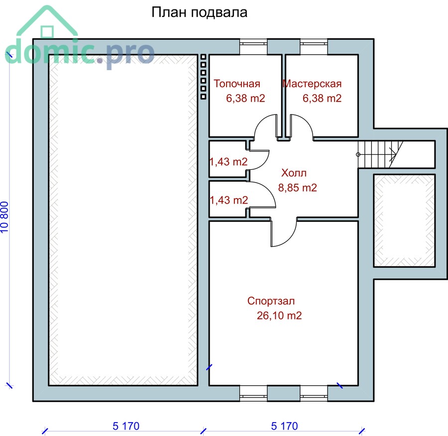 Проект типового двухэтажного дома с подвалом — Архитектурное бюро  «Домик.про»